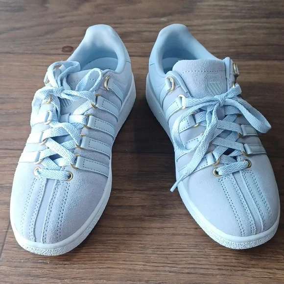 White Blue Suede K Swiss K-Swiss Shoes Kswiss Lavender Suede